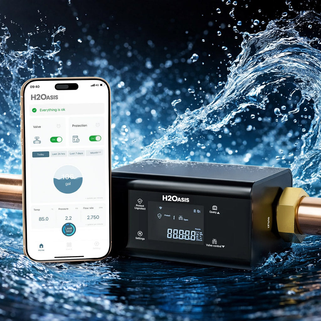 Vortex H2Oasis™ Smart Water Monitor & Automatic Leak Shutoff