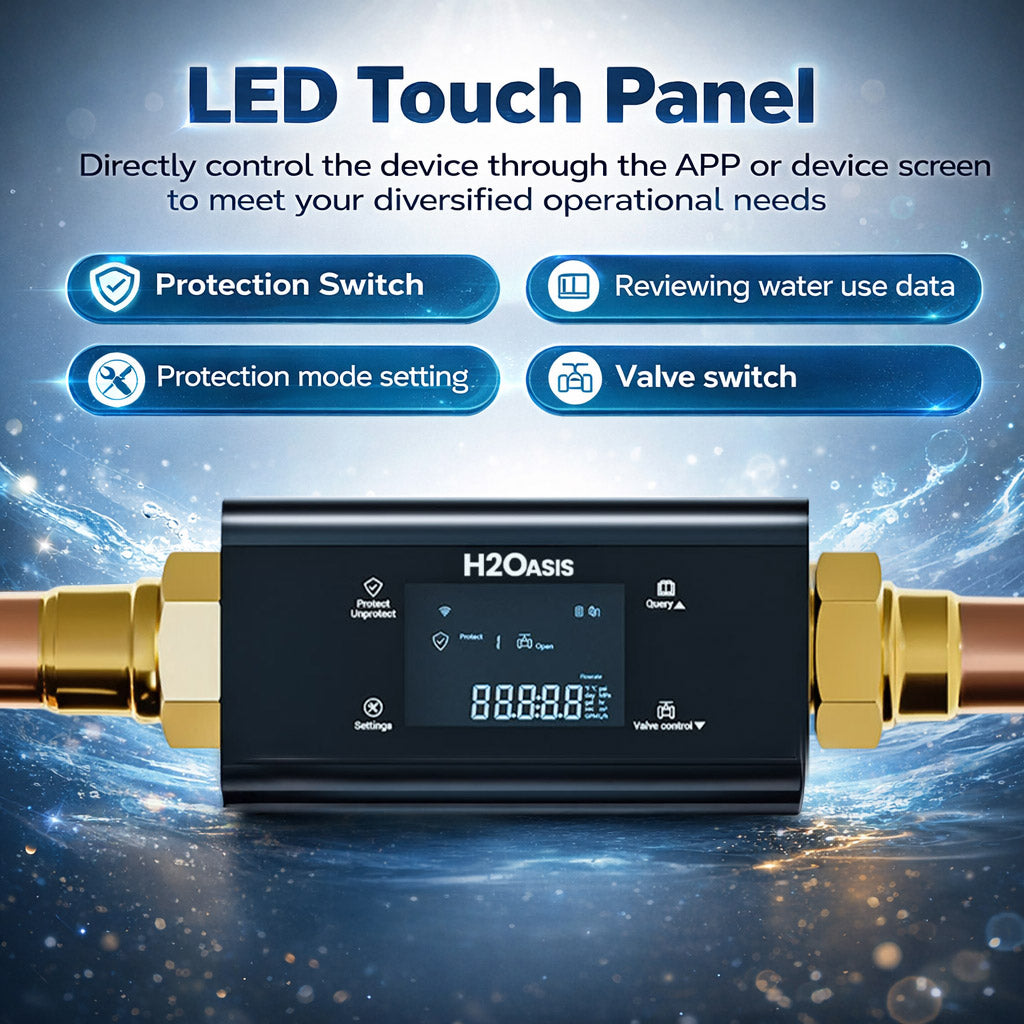 Vortex H2Oasis™ Smart Water Monitor & Automatic Leak Shutoff