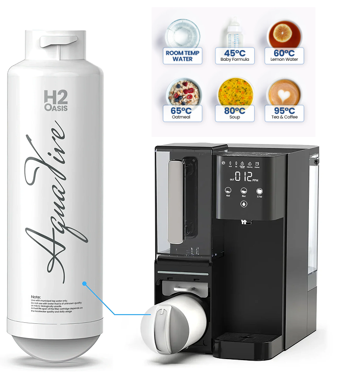 The AquaVive Filter is designed to last for 12 months.