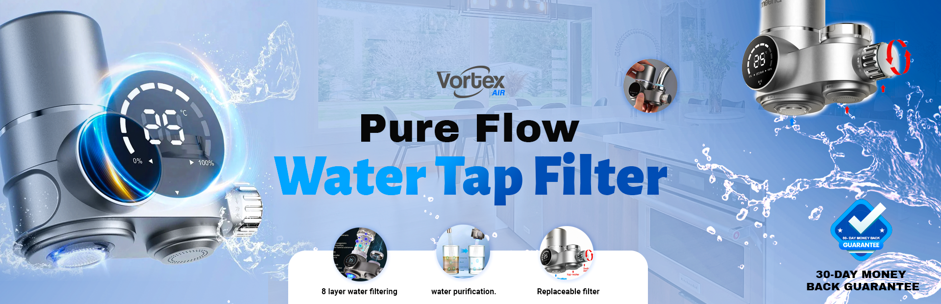 Vortex Air™ PureFlow - Water Tap Filter